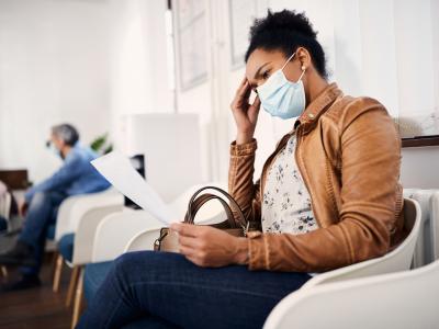 woman in waiting room