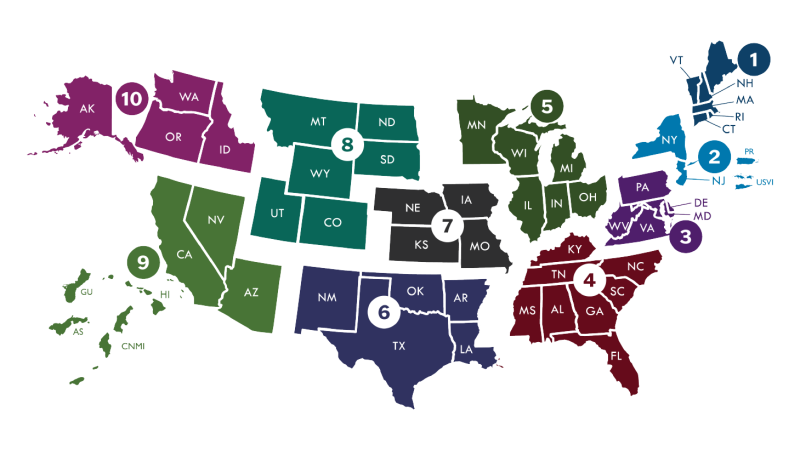 CISA Regional Map