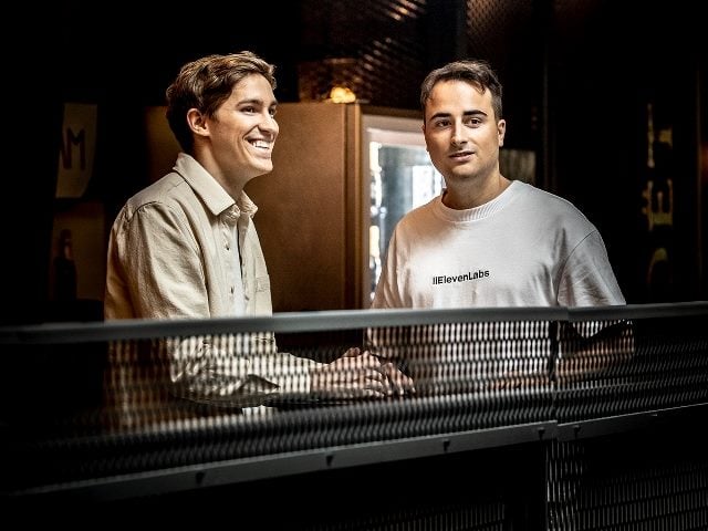 ElevenLabs founders Mati Staniszewski, left, and Piotr Dabkowski.