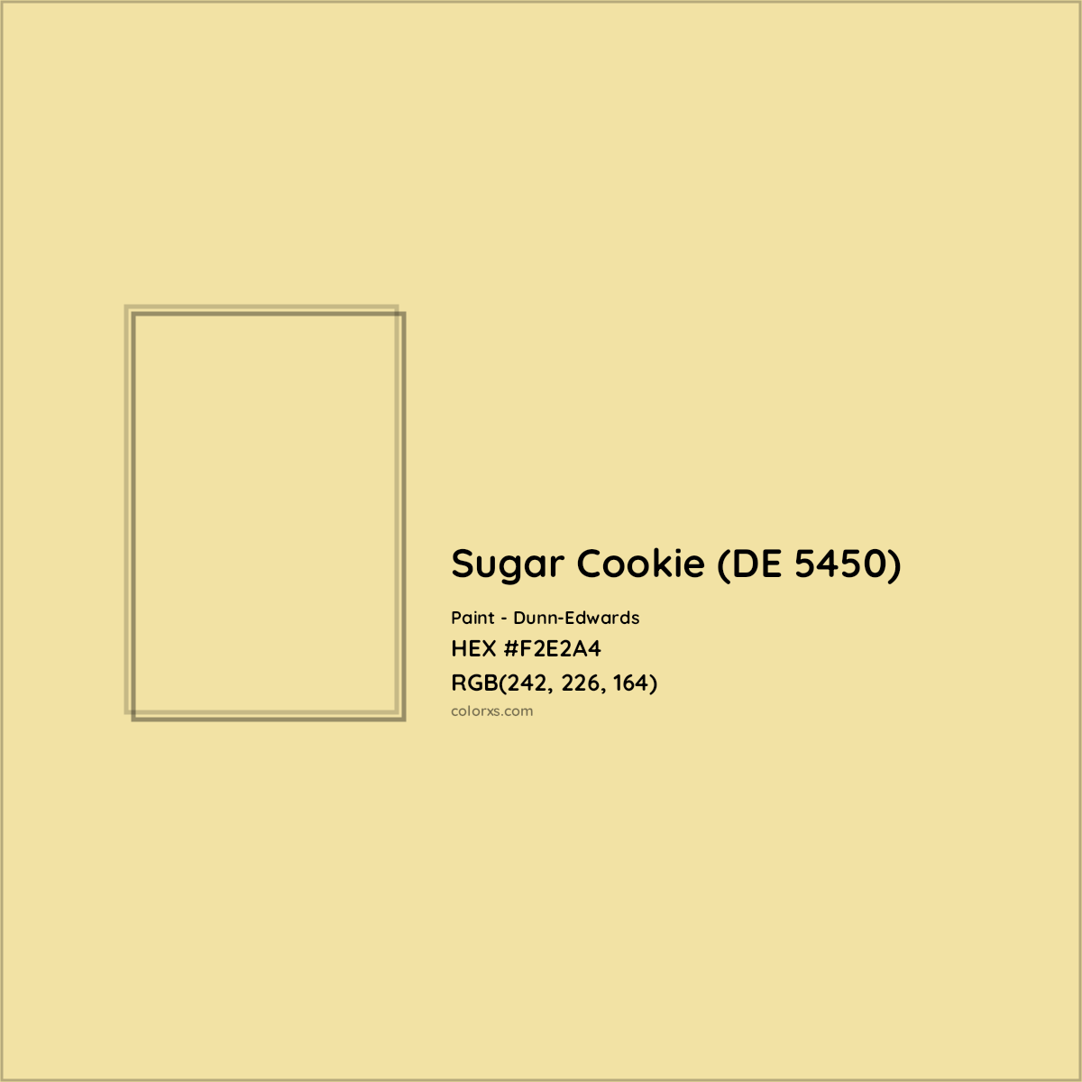 HEX #F2E2A4 Sugar Cookie (DE 5450) Paint Dunn-Edwards - Color Code