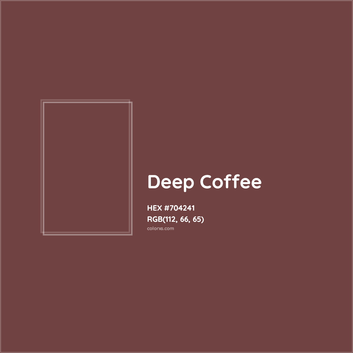 HEX #704241 Deep Coffee Color - Color Code