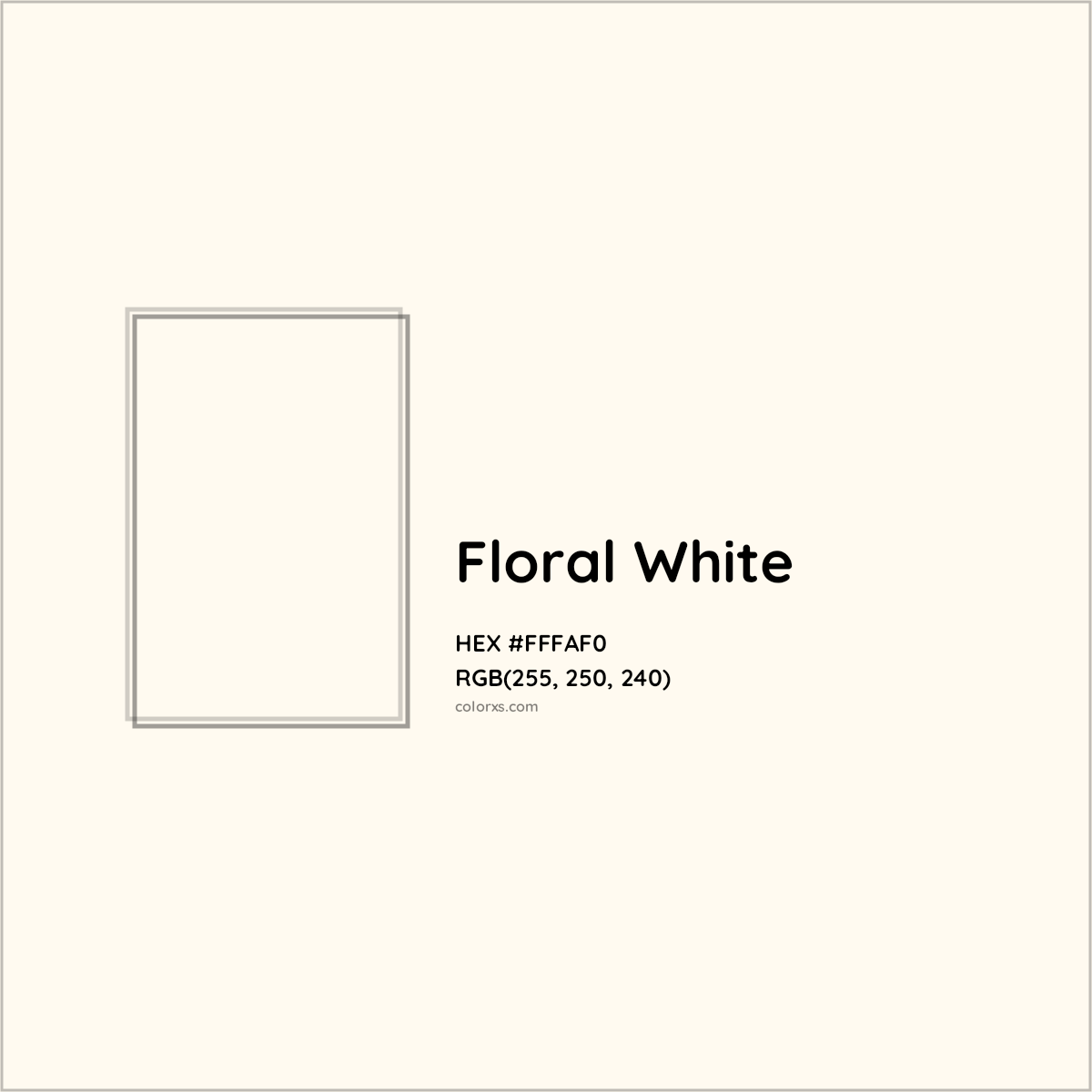 HEX #FFFAF0 Floral White Color - Color Code