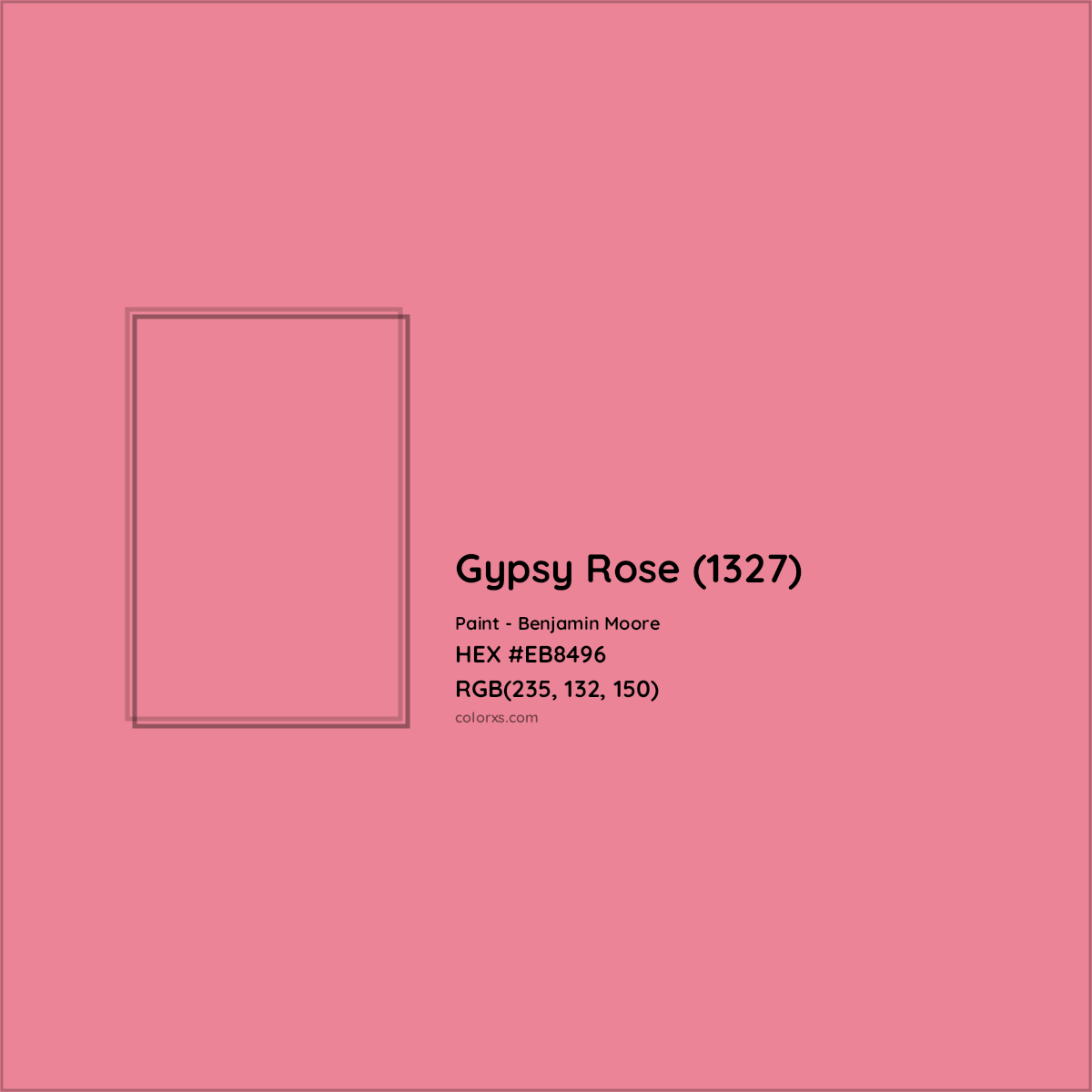 HEX #EB8496 Gypsy Rose (1327) Paint Benjamin Moore - Color Code