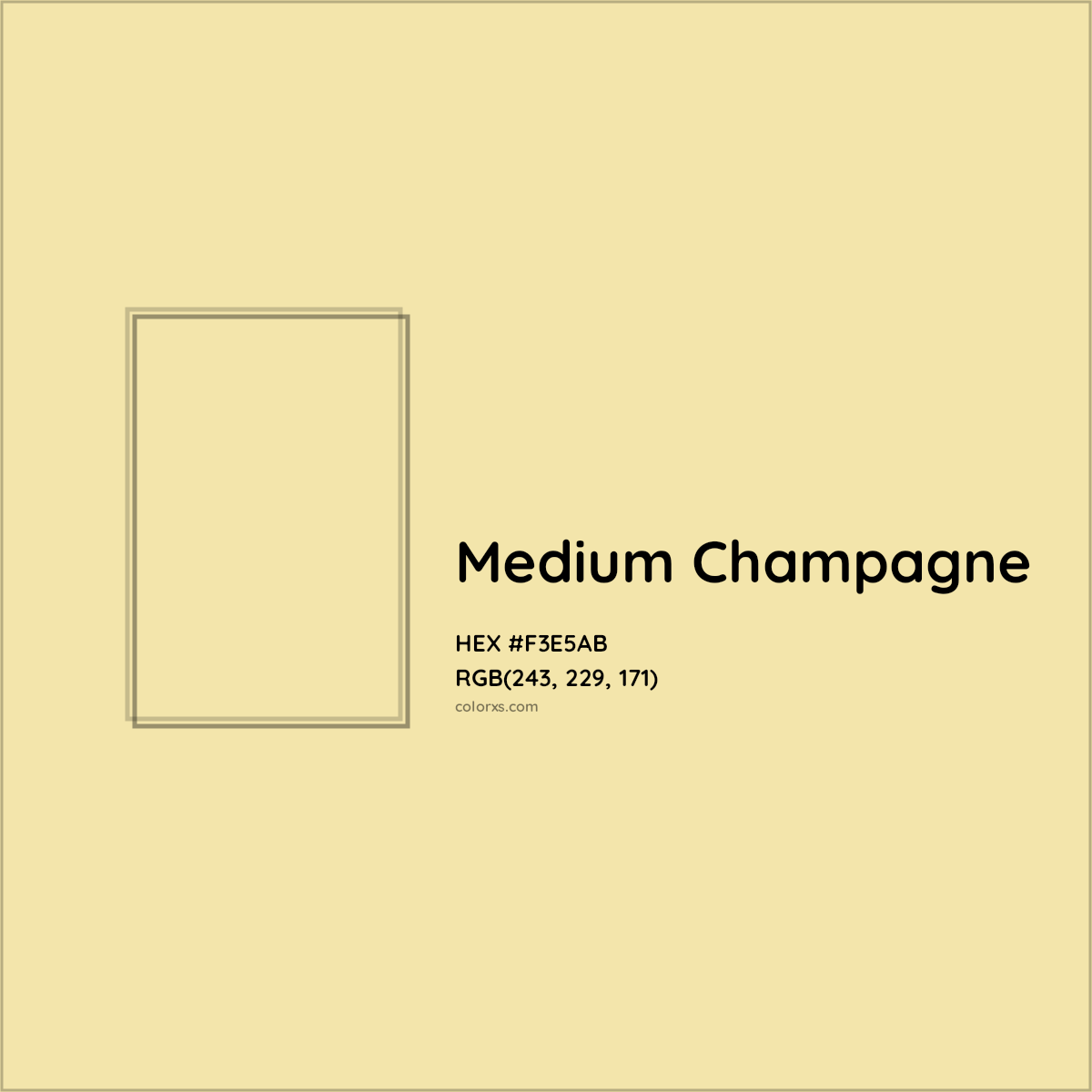 HEX #F3E5AB Medium Champagne Color - Color Code