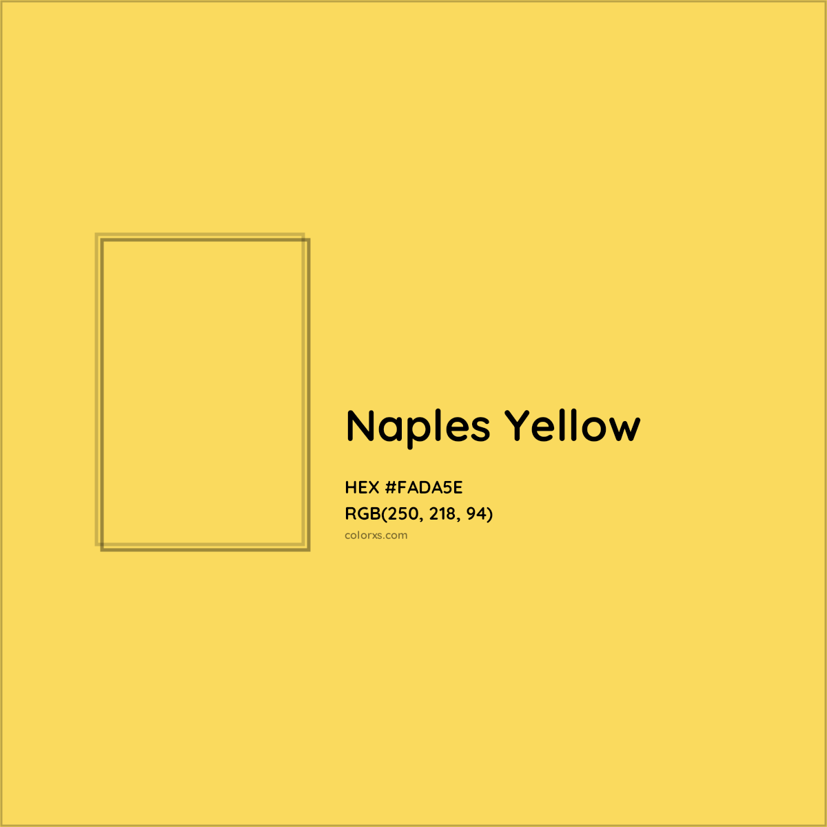 HEX #FADA5E Naples Yellow Color - Color Code