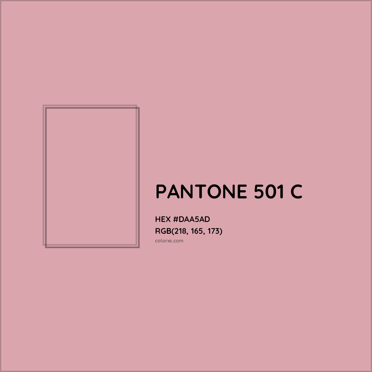 HEX #DAA5AD PANTONE 501 C CMS Pantone PMS - Color Code