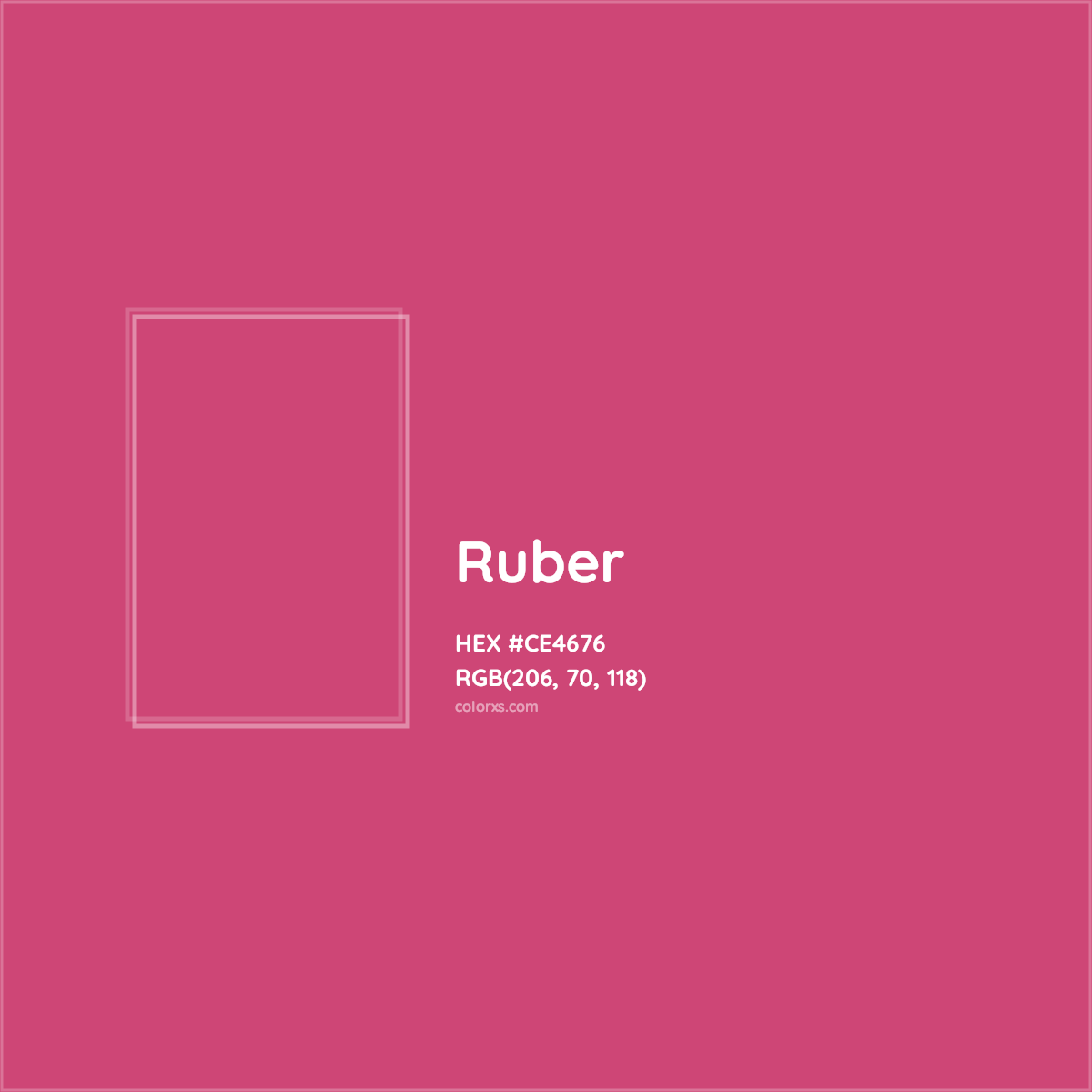 HEX #CE4676 Ruber Color - Color Code