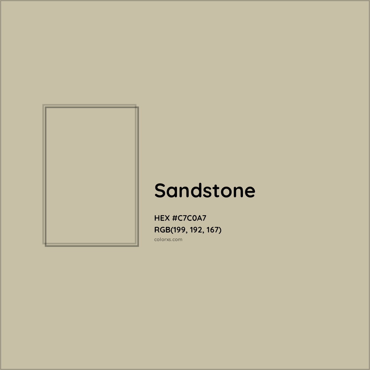 HEX #C7C0A7 Sandstone Color - Color Code