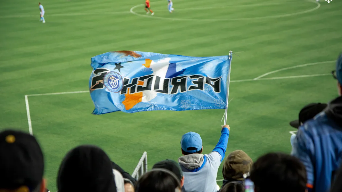 Fans cheer the New York City Football Club at a recent match.