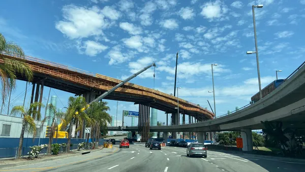 City infrastructure depicted by cars and roads