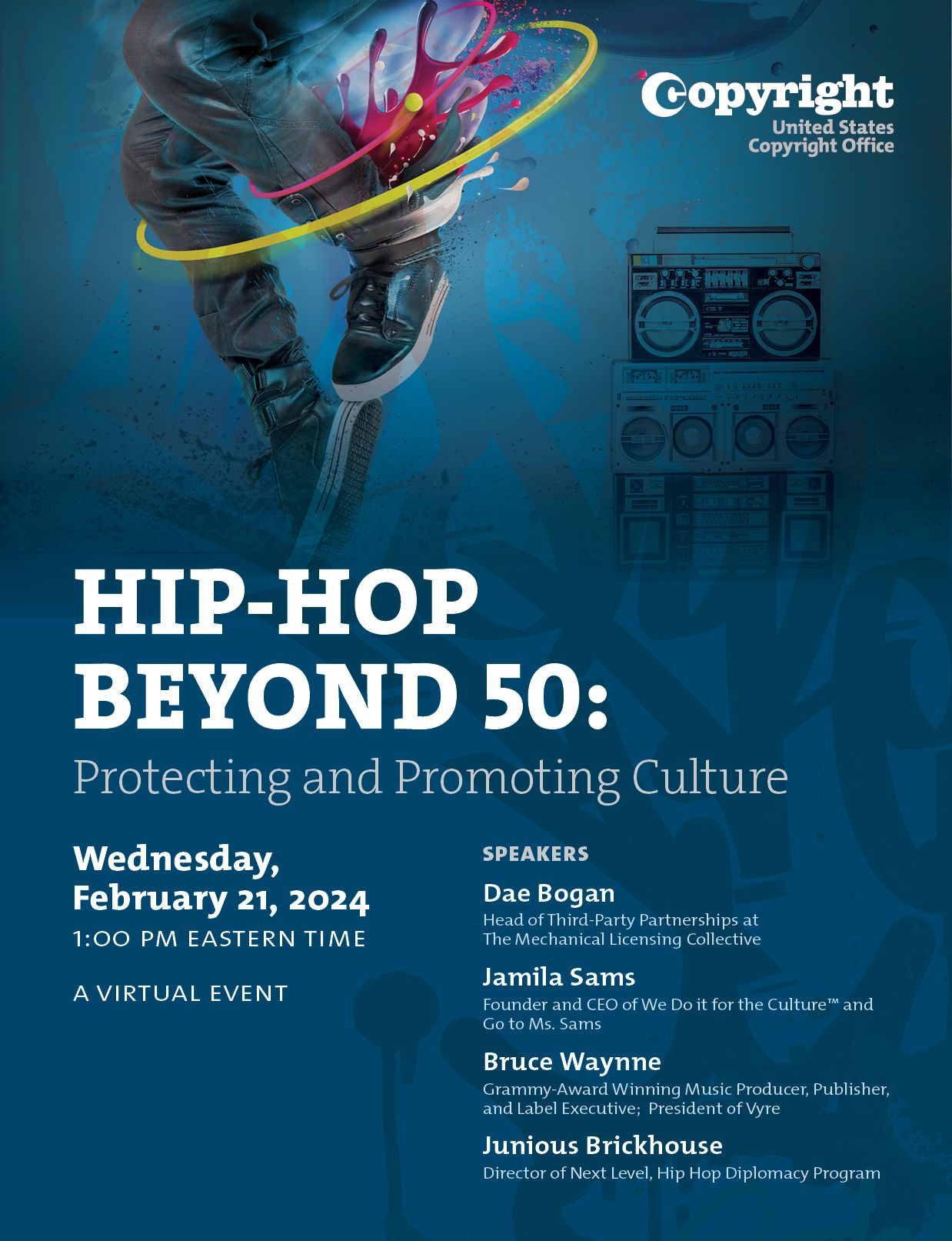 Hip-Hop Beyond 50: Protecting and Promoting Culture Flyer