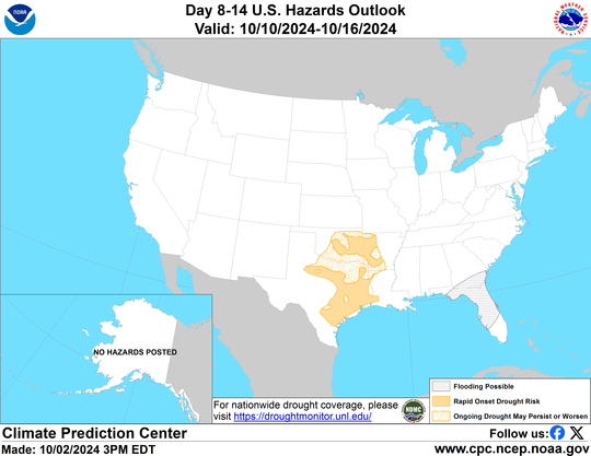 United States 8-14 Day Hazards Outlook