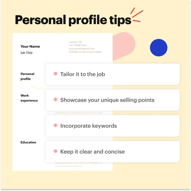 volunteer CV personal profile