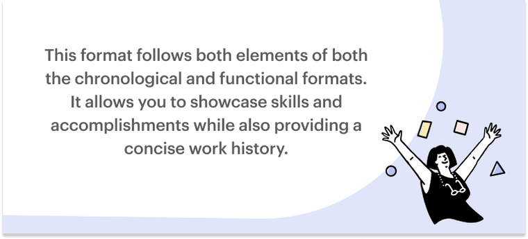 Combination or hybrid CV format