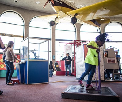 Interior of the Bluedorn Science Imaginarium in Waterloo, IA