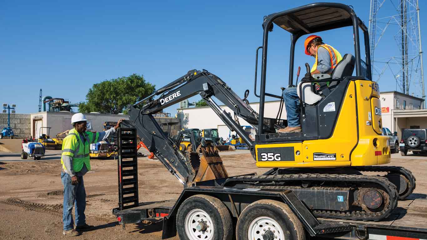 John Deere construction equipment rented with PowerPlan