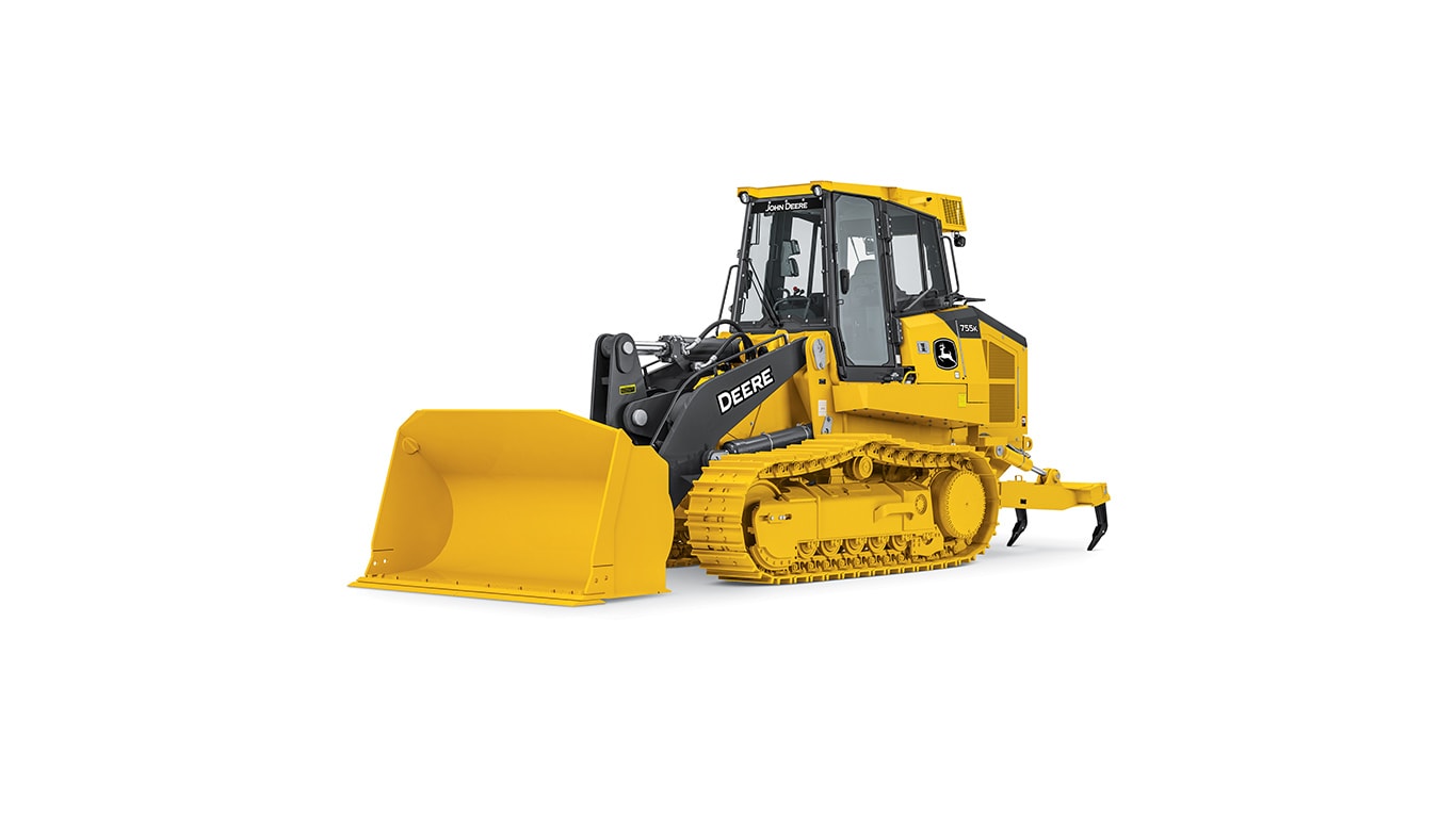 755K Crawler Loader with white background.