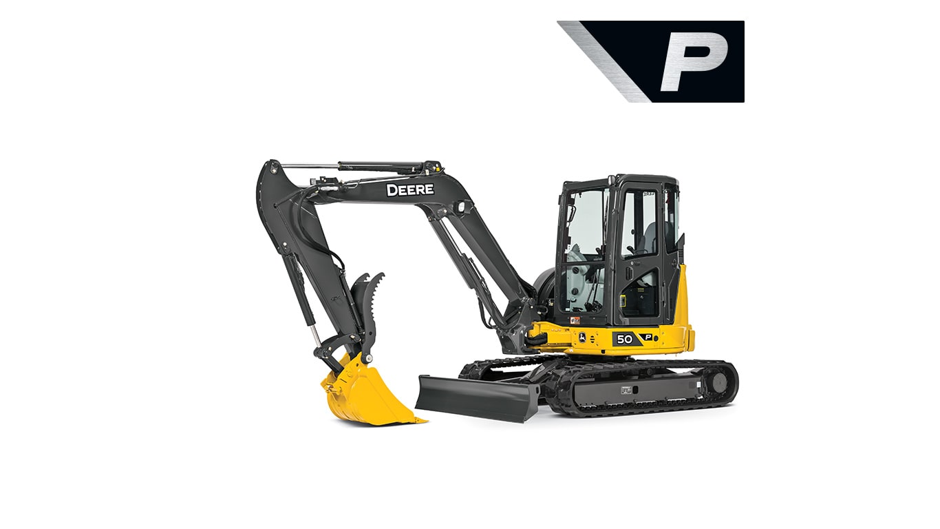 Studio image of a 50 P-Tier excavator