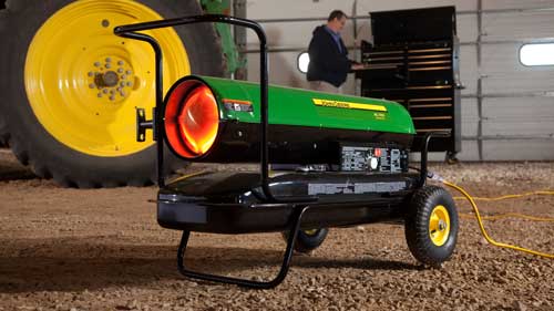 A John Deere portable heater