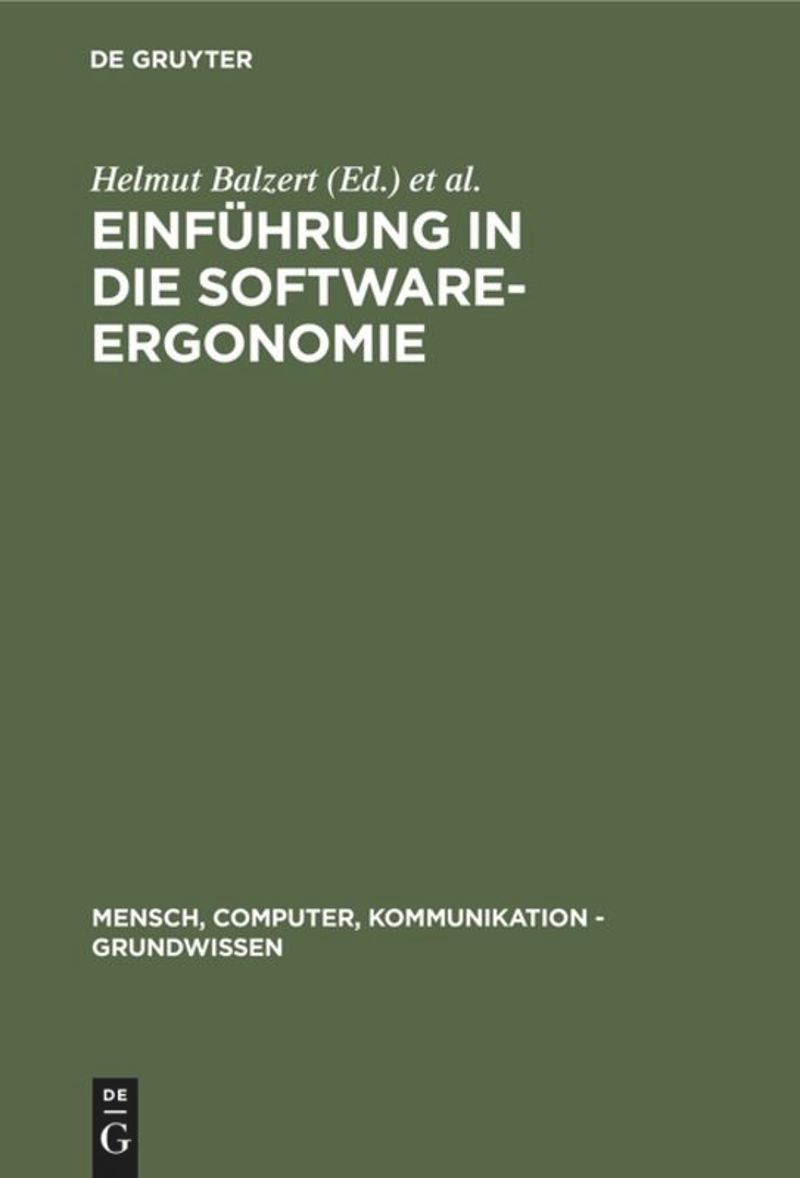 book: Einführung in die Software-Ergonomie