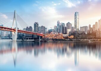 Modern metropolis skyline, Chongqing, China.