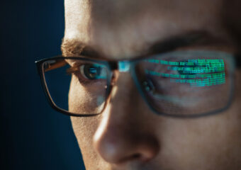 glasses reflecting code