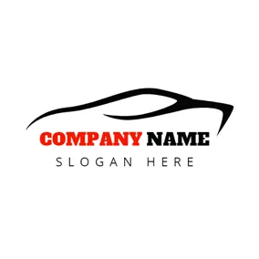 汽车Logo Black Outlined Car logo design