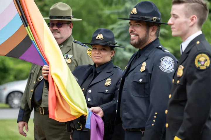 Cover photo for the collection "DHS Headquarters Raises Pride Flag 2024"