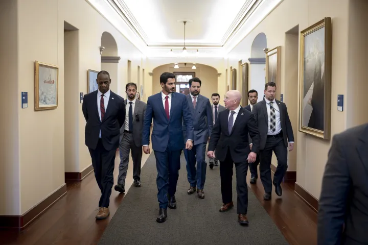 Cover photo for the collection "DHS Secretary Alejandro Mayorkas Participates in a Bilateral Meeting with Qatar Minister of Interior"