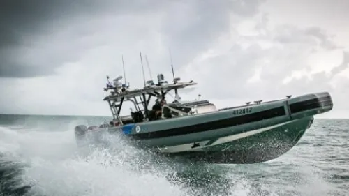 Marine Boat in the Ocean