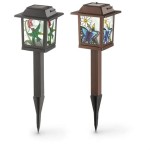 Stained Glass Solar Path Lights