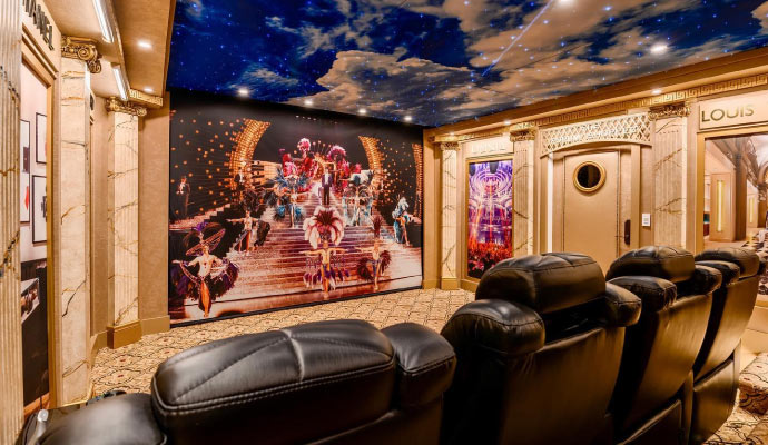 A luxury home theater