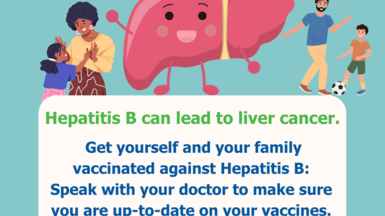 Social media card: Hepatitis B can lead to liver cancer