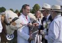 Norfolk farmer Sam Steggles receives the prestigious Heygates Country Feeds Team of Five trophy at the 2024 Royal Norfolk Show