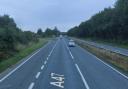 A car crashed on the A47 this morning