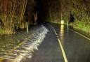 The A1101 Wash Road in Welney has flooded