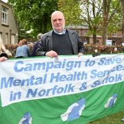 Campaign to Save Mental Health Services demonstrating at Hellesdon Hospital. Sheila Preston, Mark Harrison and Liz Pyne from the campaign. Pictures: Brittany Woodman