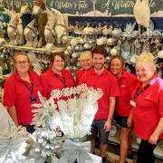 Staff at Sprowston Garden Centre work tirelessly on the Christmas display