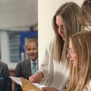 Pupils from Cromer Academy collect their GCSE results