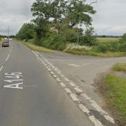 The crash happened at the A146 Sandy Lane junction