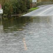 The Welney Wash Road remains flooded