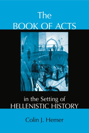 Cover for The Book of Acts in the Setting of Hellenistic History