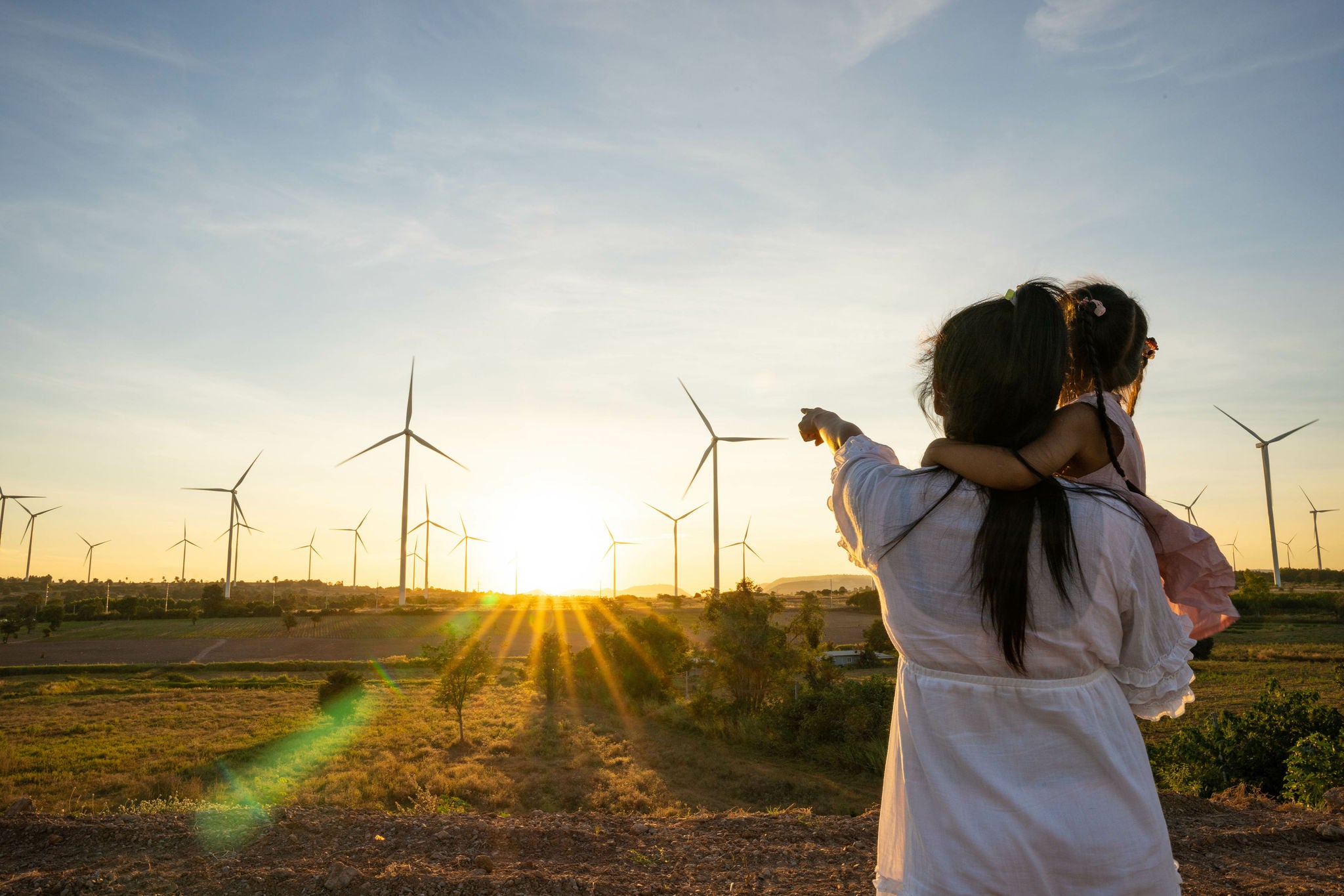 Wind turbines as alternative electricity sources