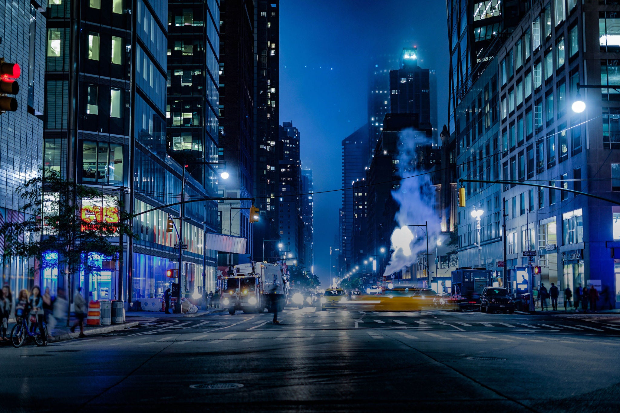 Night view of the city of new york