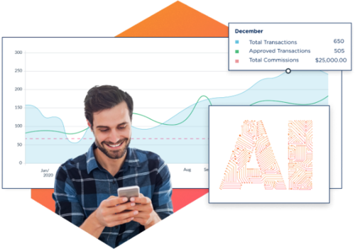 three people next to boxes that have numbered metrics