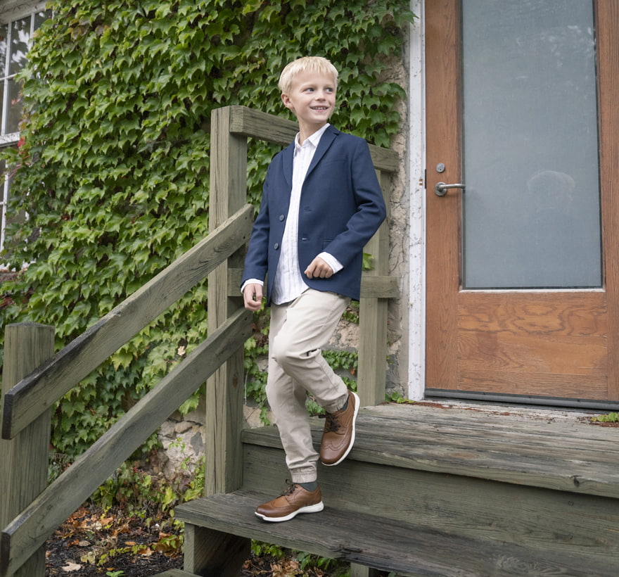 Shop Florsheim Kids featuring the Great Lakes oxford in cognac.