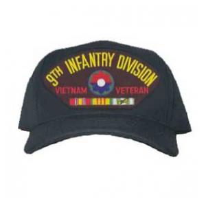 9th Infantry Division Vietnam Veteran Cap with 3 Ribbons and Patch