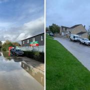 Flooding in Park Road and White Lion Park, near the applicant site