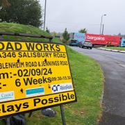 Salisbury Road roadworks in Marlborough