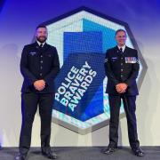 Sergeant Nick Dalrymple and PC Mitchell Raymond were nominated for the Police Bravery Awards 2024 after coming to the rescue of a distressed man on the M5